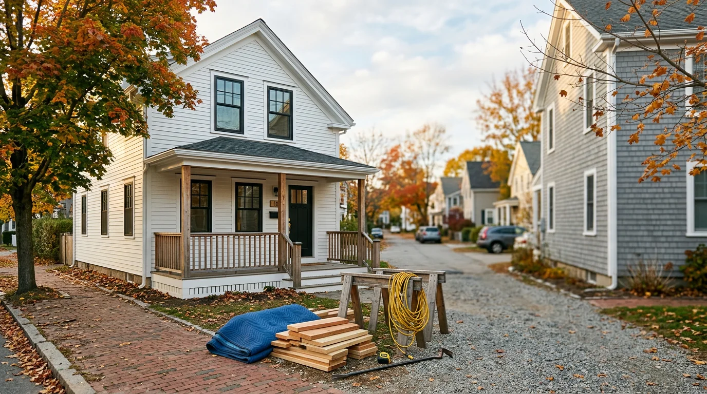 Vikmar Strategies general contractor team working on a home renovation in Winthrop, MA